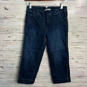 Free people crop size 26  jeans blue